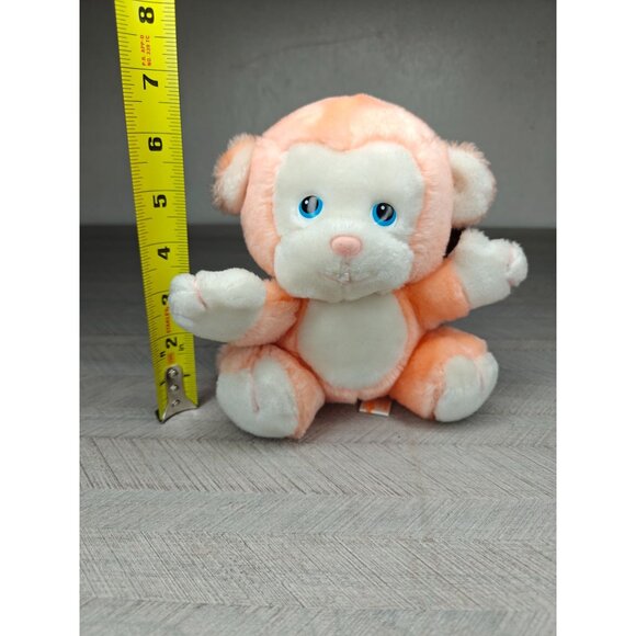 Vintage Russ Berrie Luv-Pet Mookey Plush Monkey Peach White 8" NEW With Tags - Picture 2 of 9